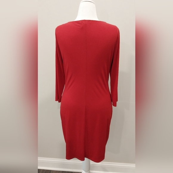 laundry by design Dark Red Ruched Bodycon Dress Size L - Picture 5 of 12